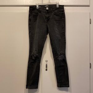 Black Ripped Jeans (LOFT)